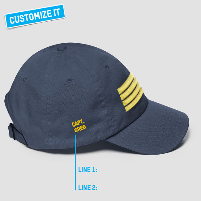 Pilot 4 Stripes - Classic Dad Cap airportag.myshopify.com