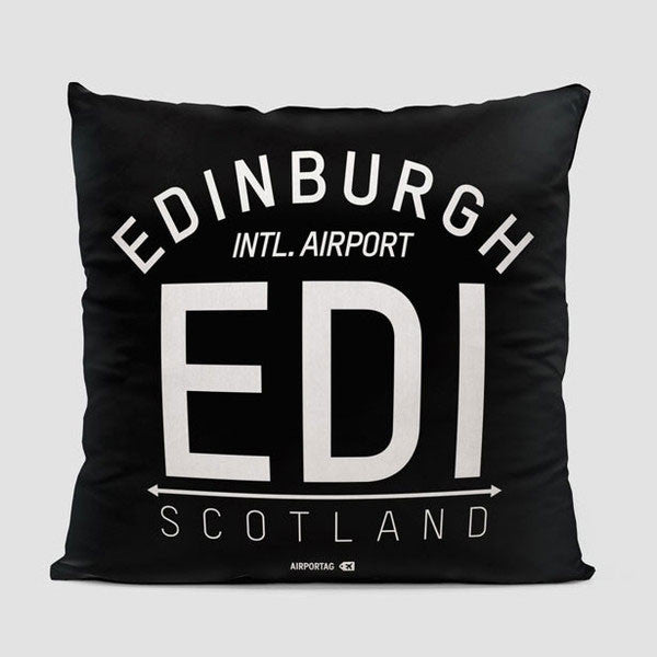 EDI Letters - Throw Pillow - Airportag