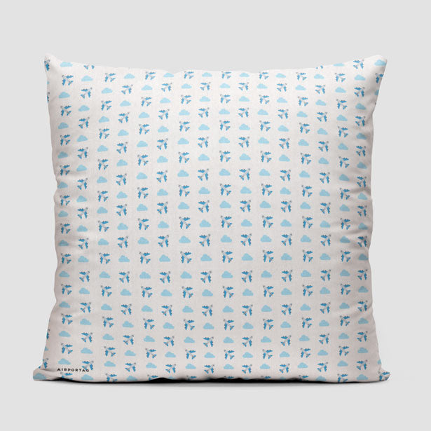 Emoji Cloud Plane - Throw Pillow - Airportag