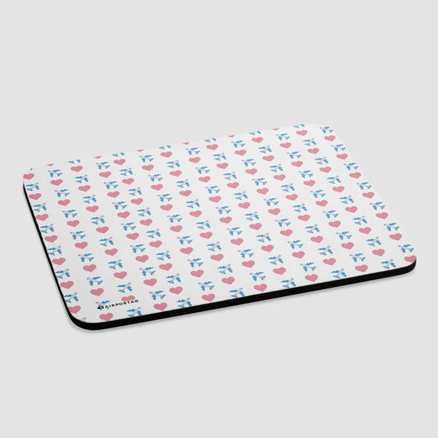 Emoji Heart Plane - Mousepad - Airportag