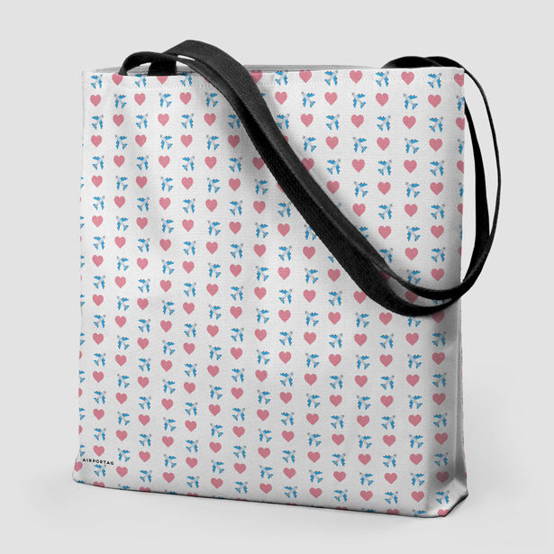 Emoji Heart Plane - Tote Bag - Airportag