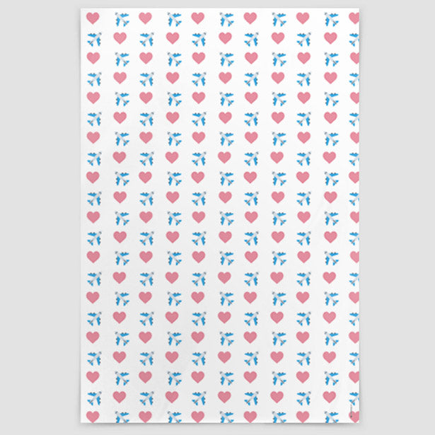 Emoji Heart Plane - Poster airportag.myshopify.com