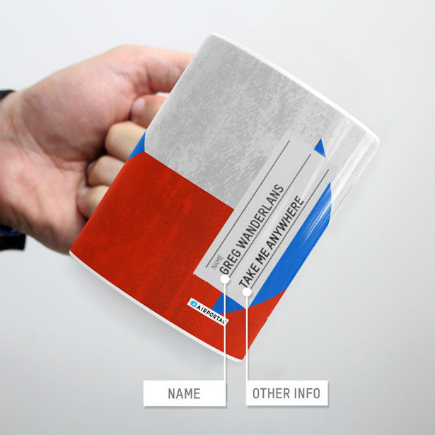Czech Republic Flag - Mug - Airportag