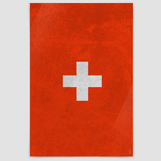 Switzerland Flag - Poster airportag.myshopify.com