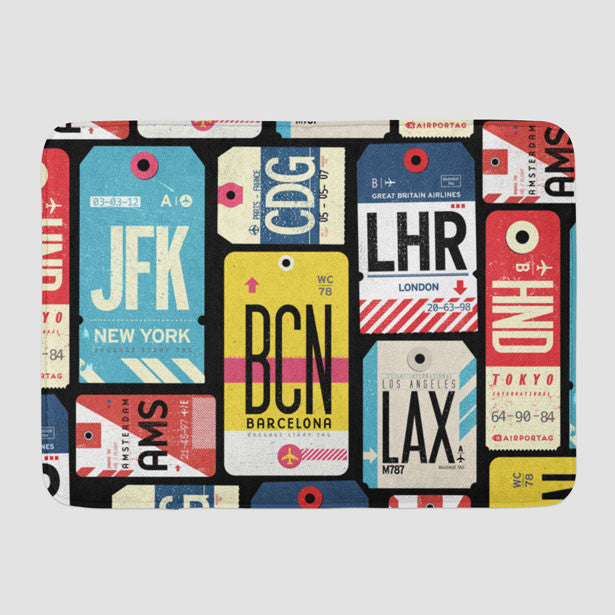 Flight Tags - Bath Mat - Airportag