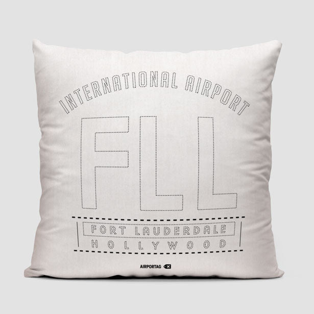 FLL Letters - Throw Pillow - Airportag