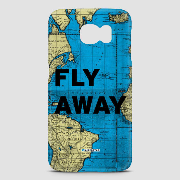 Fly Away - World Map - Phone Case - Airportag