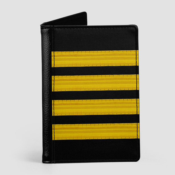 Black Pilot Stripes - Passport Cover airportag.myshopify.com