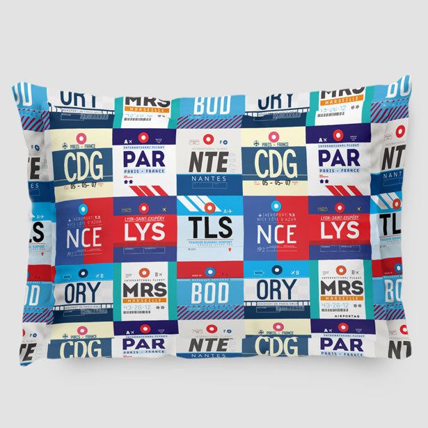 French Airports - Pillow Sham - Airportag