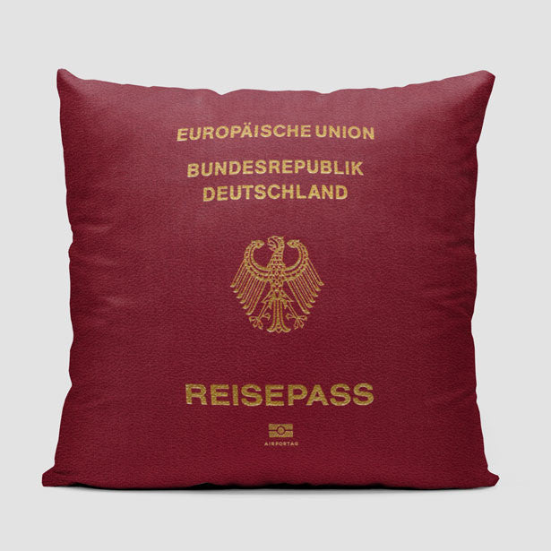 Germany - Passport Throw Pillow - Airportag