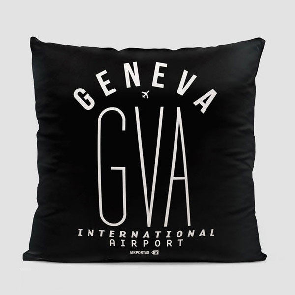 GVA Letters - Throw Pillow - Airportag
