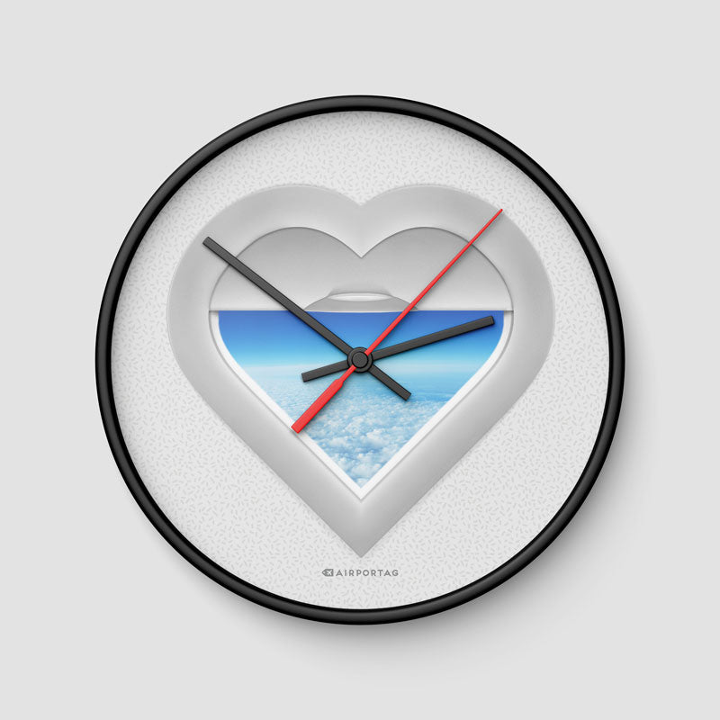 Heart Window - Wall Clock