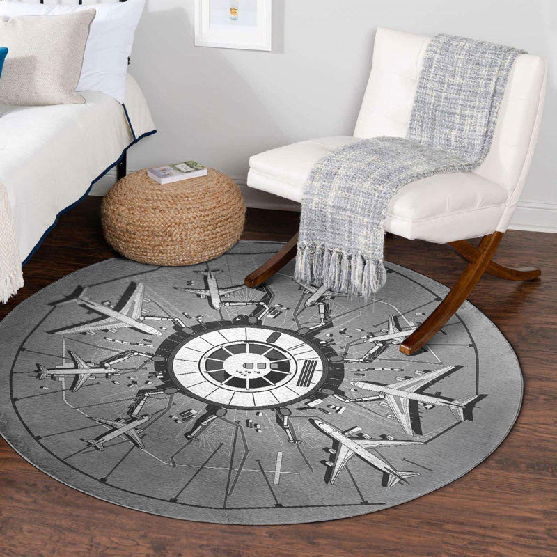 Hub Airport - Round Rug