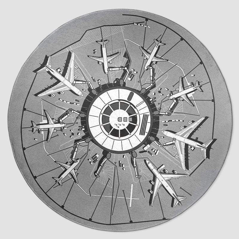 Hub Airport - Round Rug