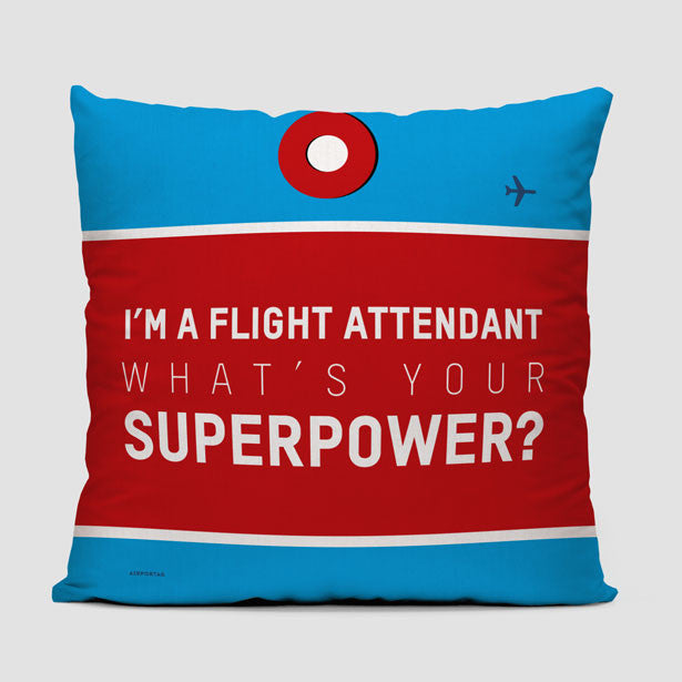 I'm a flight attendant - Throw Pillow - Airportag