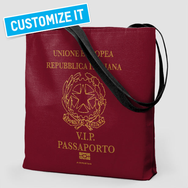 Italy - Passport Tote Bag