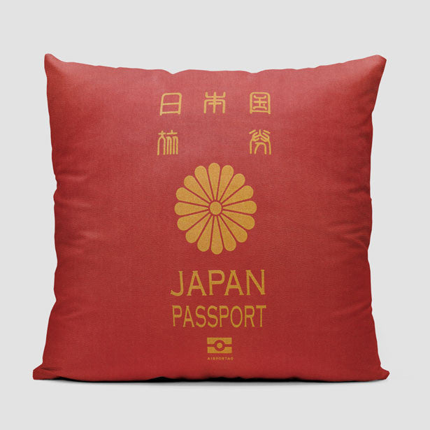 Japan - Passport Throw Pillow - Airportag