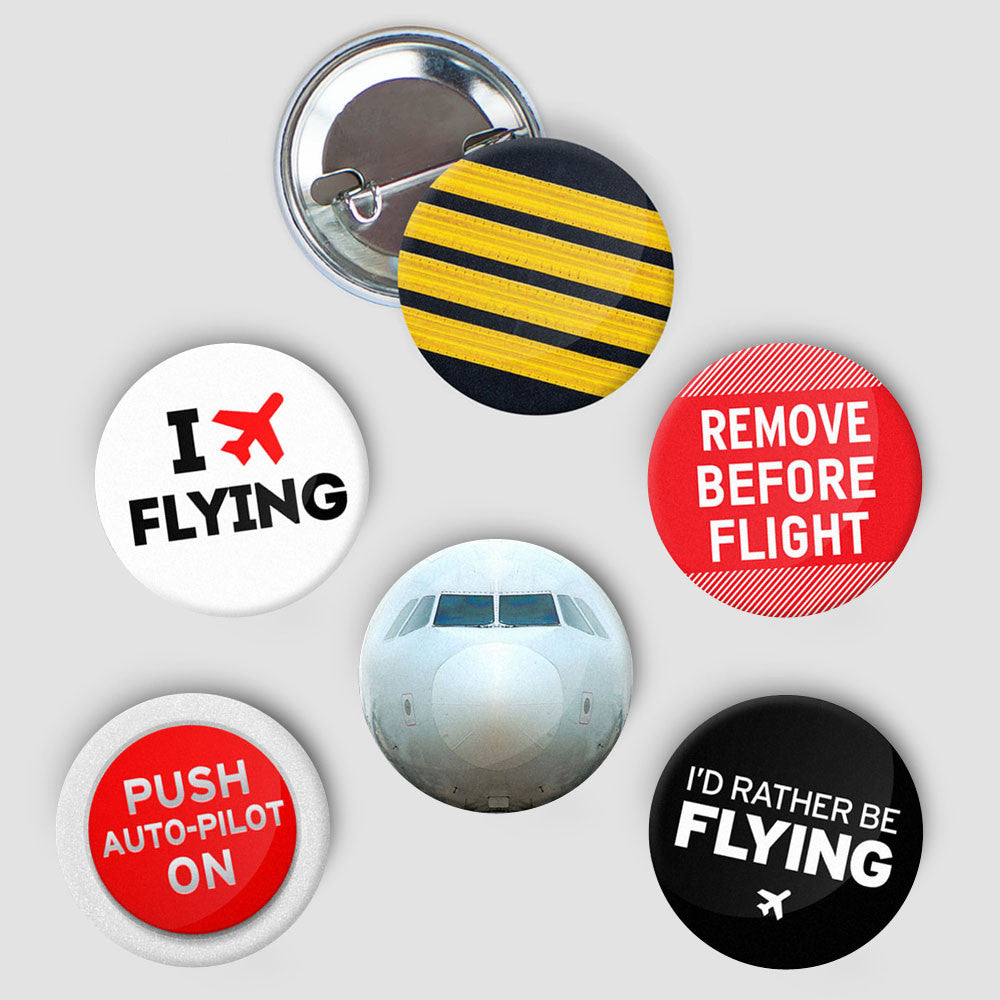 Pilot - Button Pack - Airportag