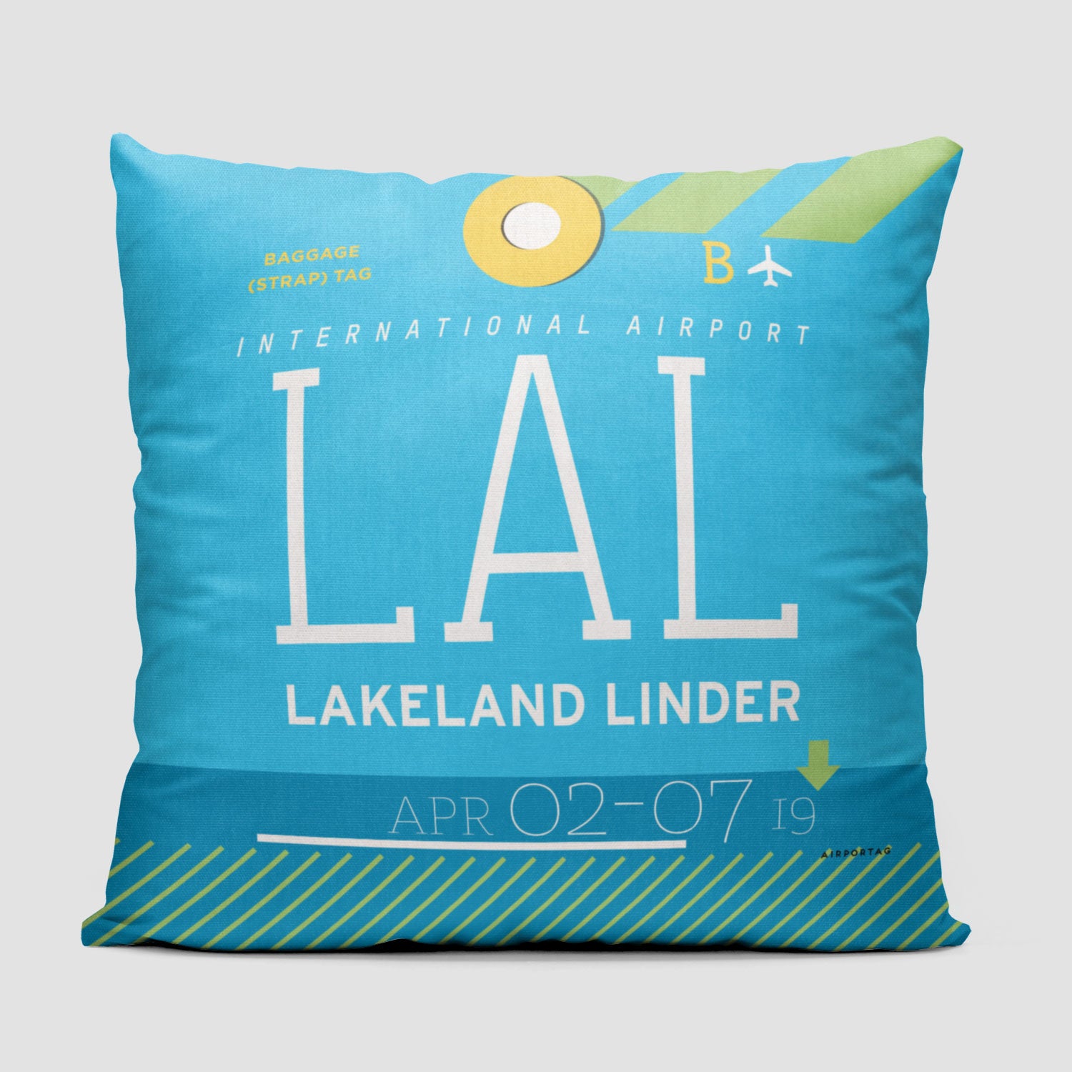 LAL - Sun'nFun - Throw Pillow - Airportag
