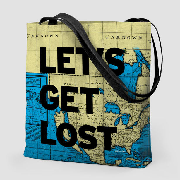 Let's Get - World Map - Tote Bag - Airportag