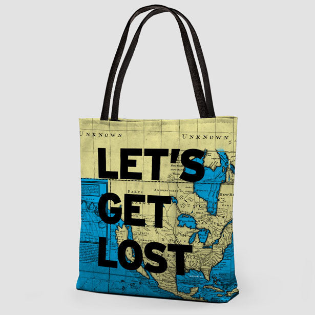 Let's Get - World Map - Tote Bag - Airportag