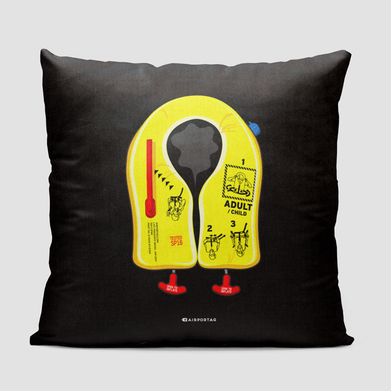 Life Vest Icon - Throw Pillow