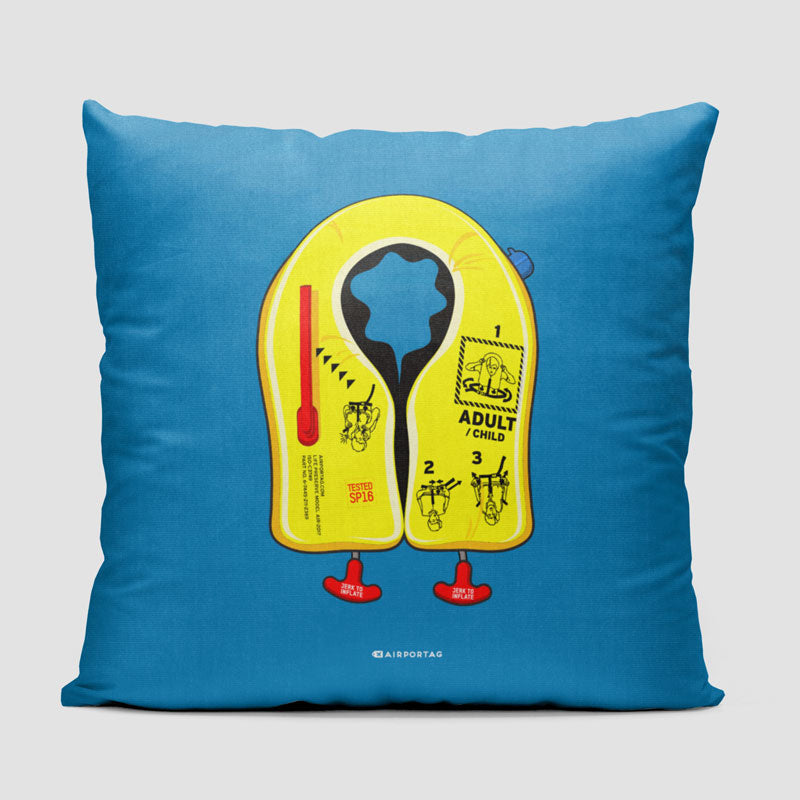 Life Vest Icon - Throw Pillow