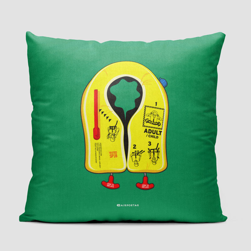 Life Vest Icon - Throw Pillow