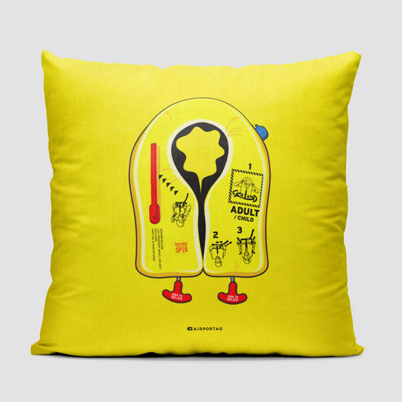 Life Vest Icon - Throw Pillow