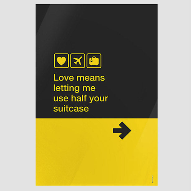 Love means ... - Poster airportag.myshopify.com