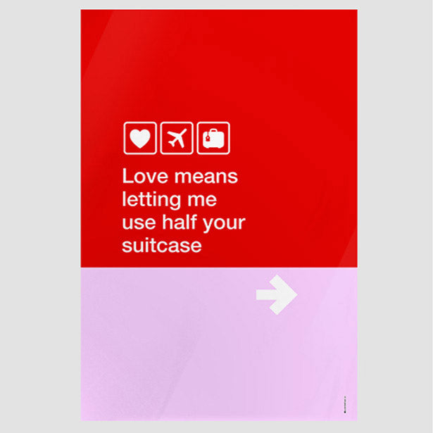 Love means ... - Poster airportag.myshopify.com