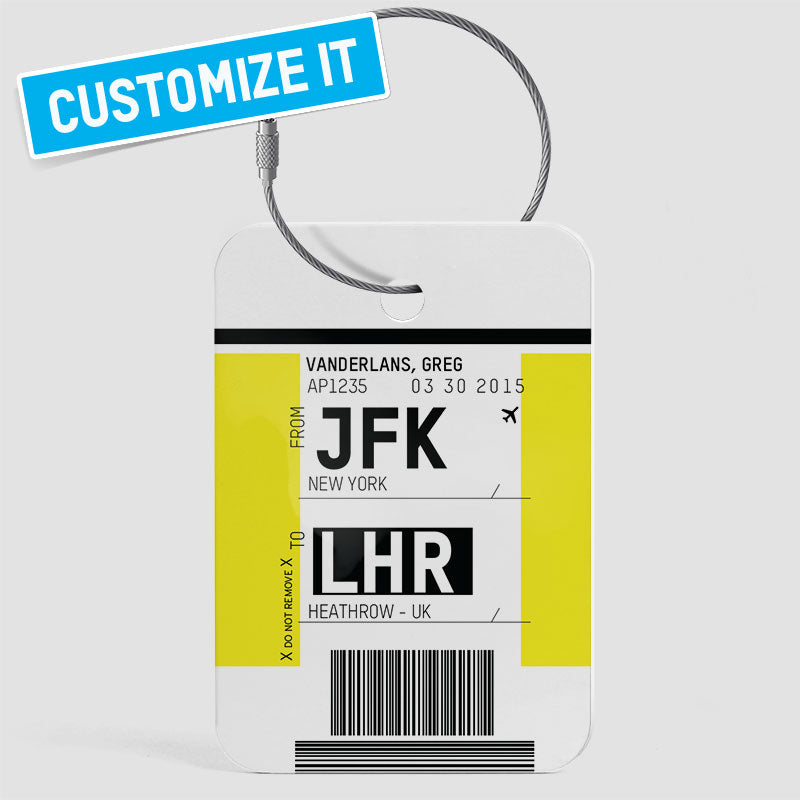 Luggage tag airline outlet