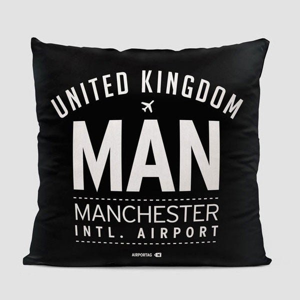 MAN Letters - Throw Pillow - Airportag
