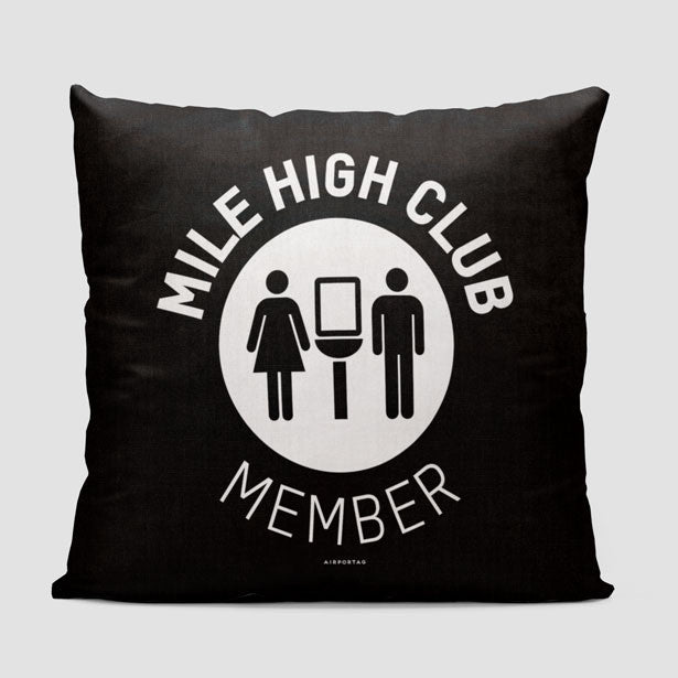 Mile High Club - Throw Pillow - Airportag