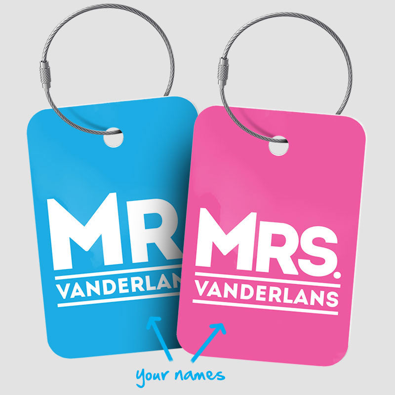 Free Customized Names Mr and Mrs Passport Cover with Name for