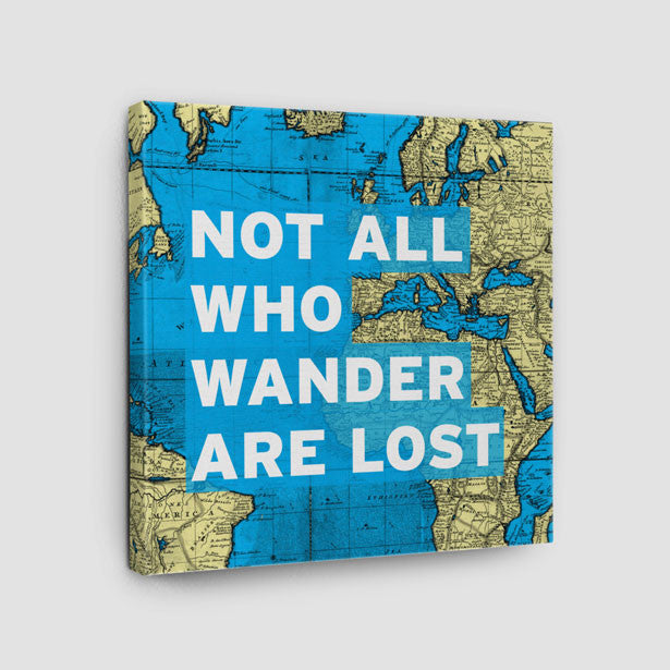 Not All Who - World Map - Canvas - Airportag
