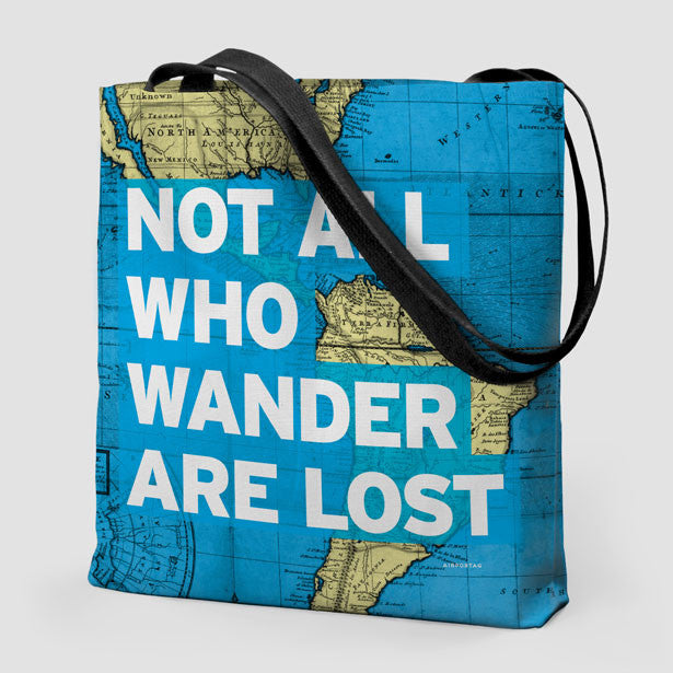 Not All Who - World Map - Tote Bag - Airportag