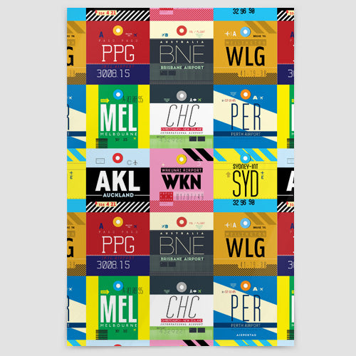 Oceania Airports - Poster - Airportag