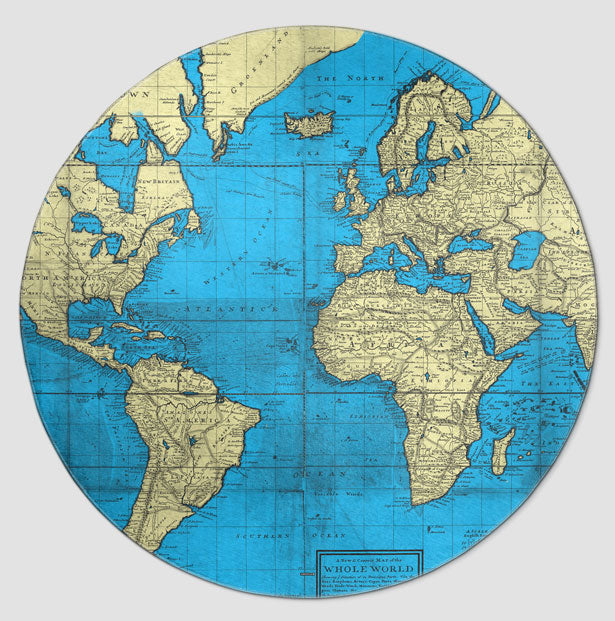 World Map - Round Rug airportag.myshopify.com