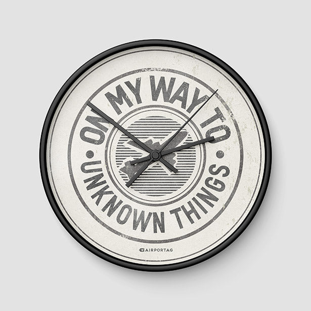 On My Way To - Wall Clock airportag.myshopify.com