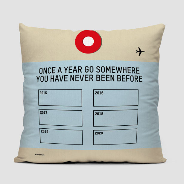 Once a Year - Throw Pillow - Airportag