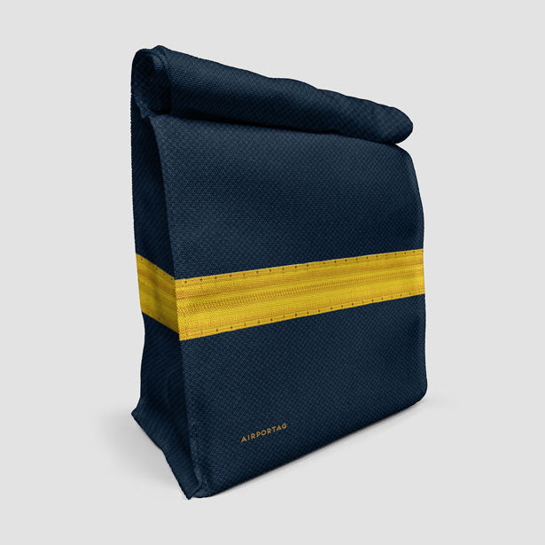 Navy Pilot Stripes - Lunch Bag airportag.myshopify.com