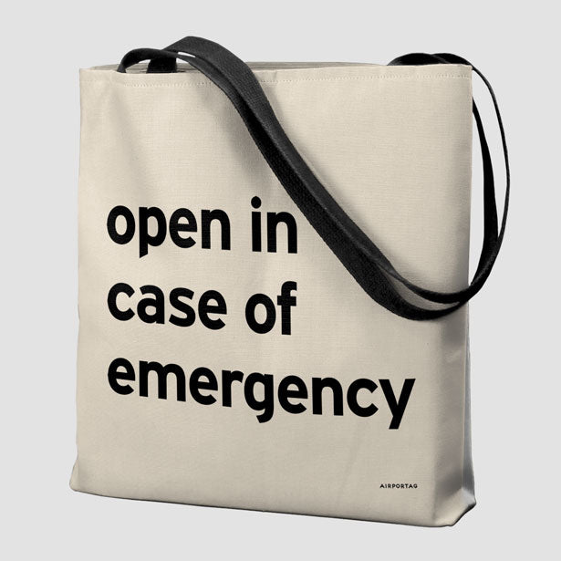 Open In Case Of Emergency - Tote Bag airportag.myshopify.com
