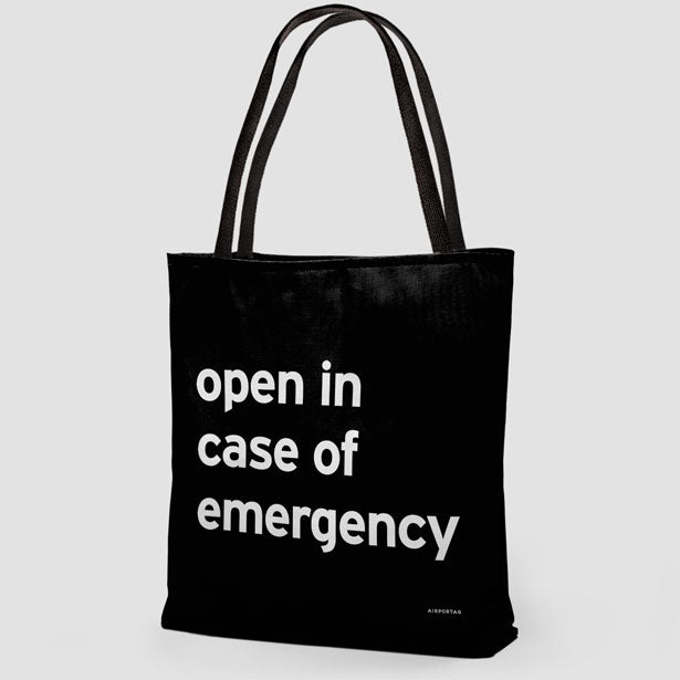 Open In Case Of Emergency - Tote Bag airportag.myshopify.com