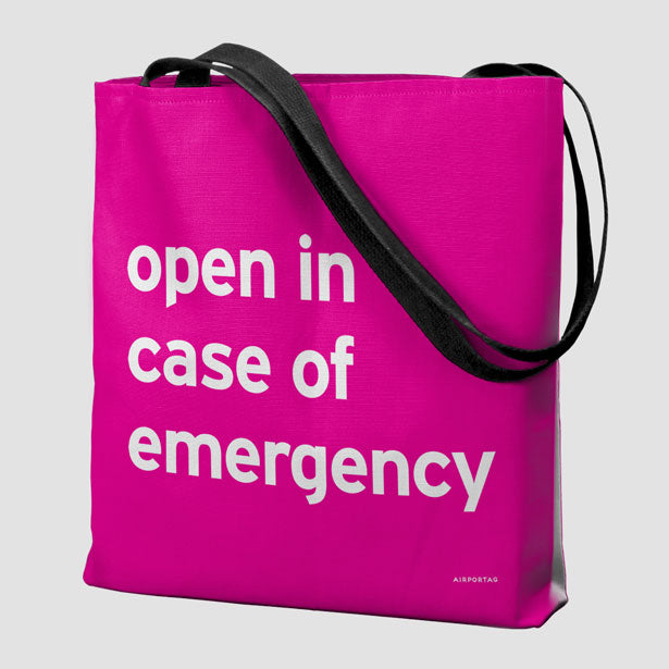 Open In Case Of Emergency - Tote Bag airportag.myshopify.com
