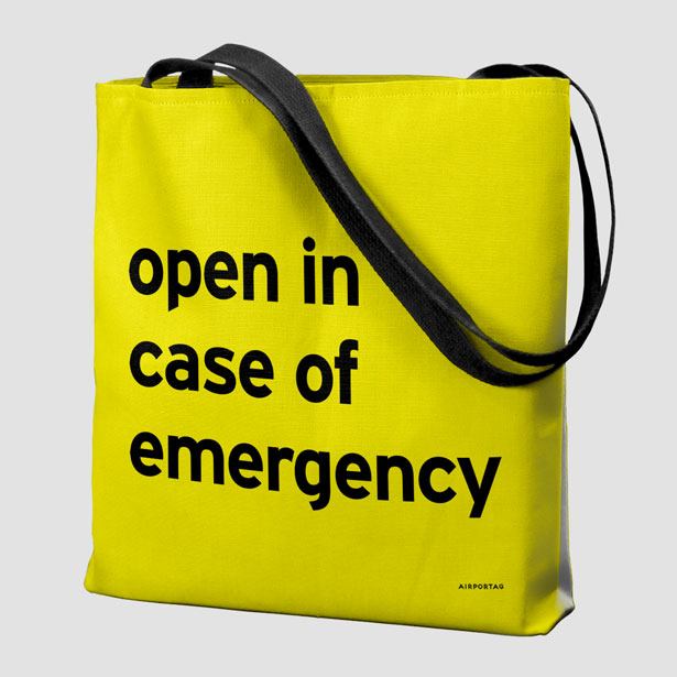 Open In Case Of Emergency - Tote Bag airportag.myshopify.com