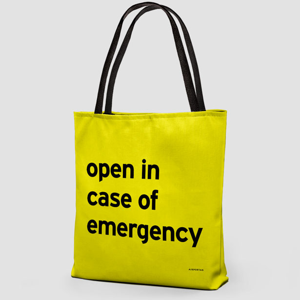 Open In Case Of Emergency - Tote Bag airportag.myshopify.com