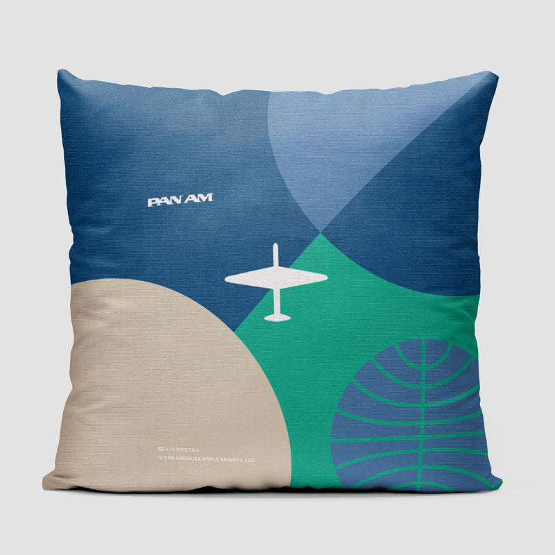 Pan Am - Bauhaus Blue - Throw Pillow
