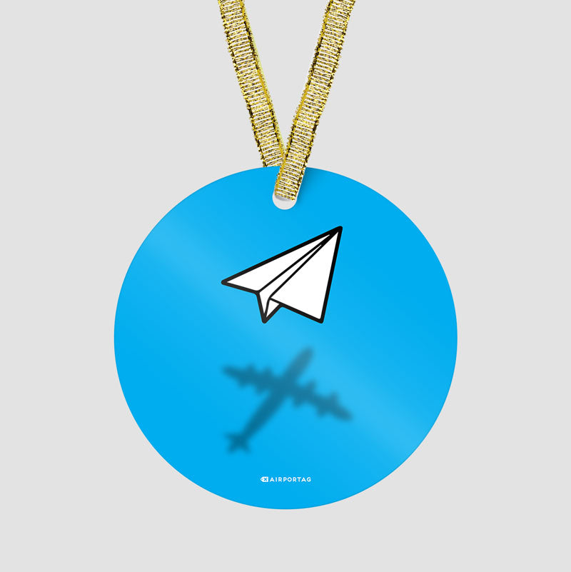 Paper Plane Shadow - Ornament