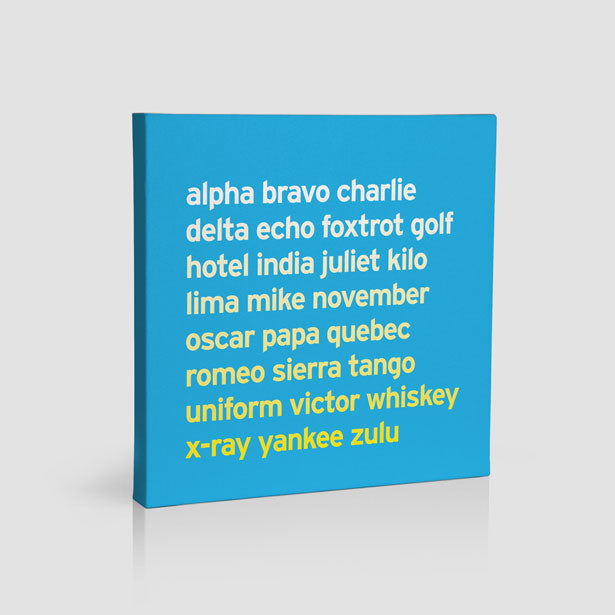 NATO Phonetic Alphabet - Canvas airportag.myshopify.com